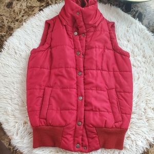 Bluenote Red Puffer Quilted Vest XS